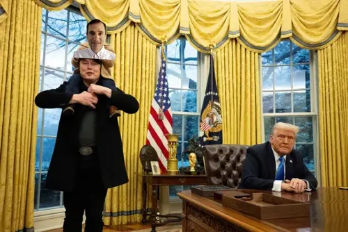 With Elon Musk at the White House